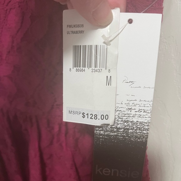 Kensie A-line dress in ultraberry - Picture 5 of 5